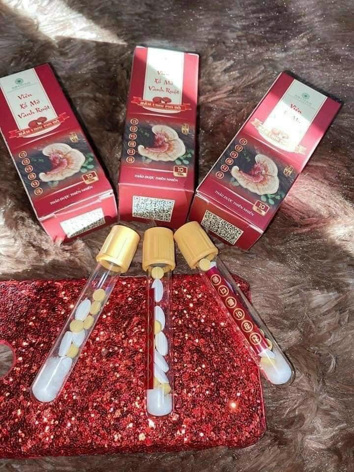 Xỗ mỡ vành ruột - Xổ mỡ Linh chi đỏ 3 hộp 30viên
