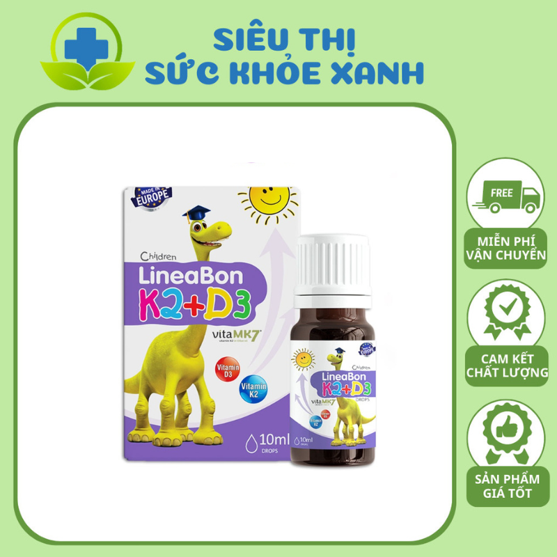 Lineabon vitamin d3 k2 10ml - vitamin tăng chiều cao cho bé chính hãng