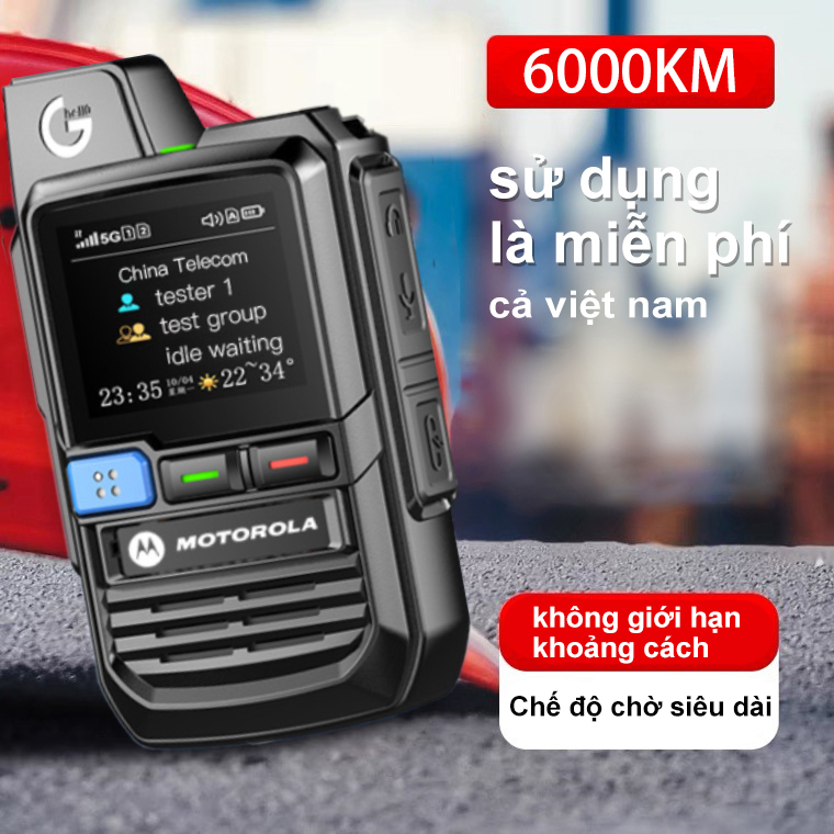 Bộ đàm motorola r600 không giới hạn khoảng cách liên lạc nội bộ thời gian chờ dài di động hơn 5000 km bộ đàm 4g 5g