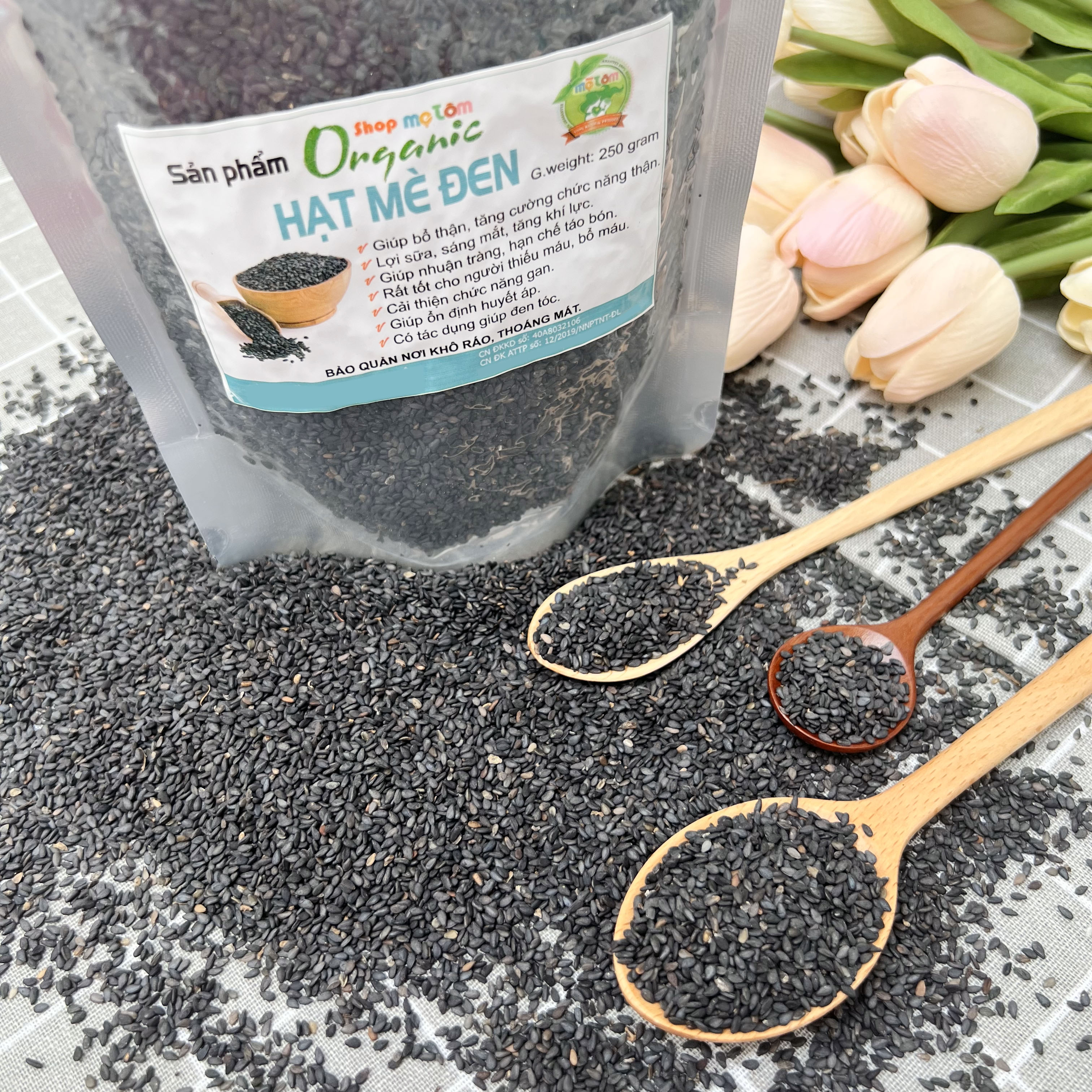 250gram hạt mè đen quê, hạt vừng đen