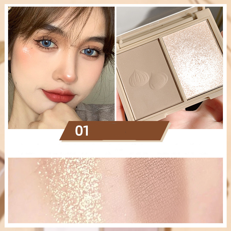 Phấn bắt sáng tạo khối wodwod contour & highlight palette w912