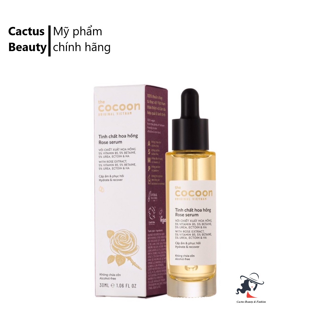 Tinh chất dưỡng da Hoa Hồng Cocoon Rose Serum