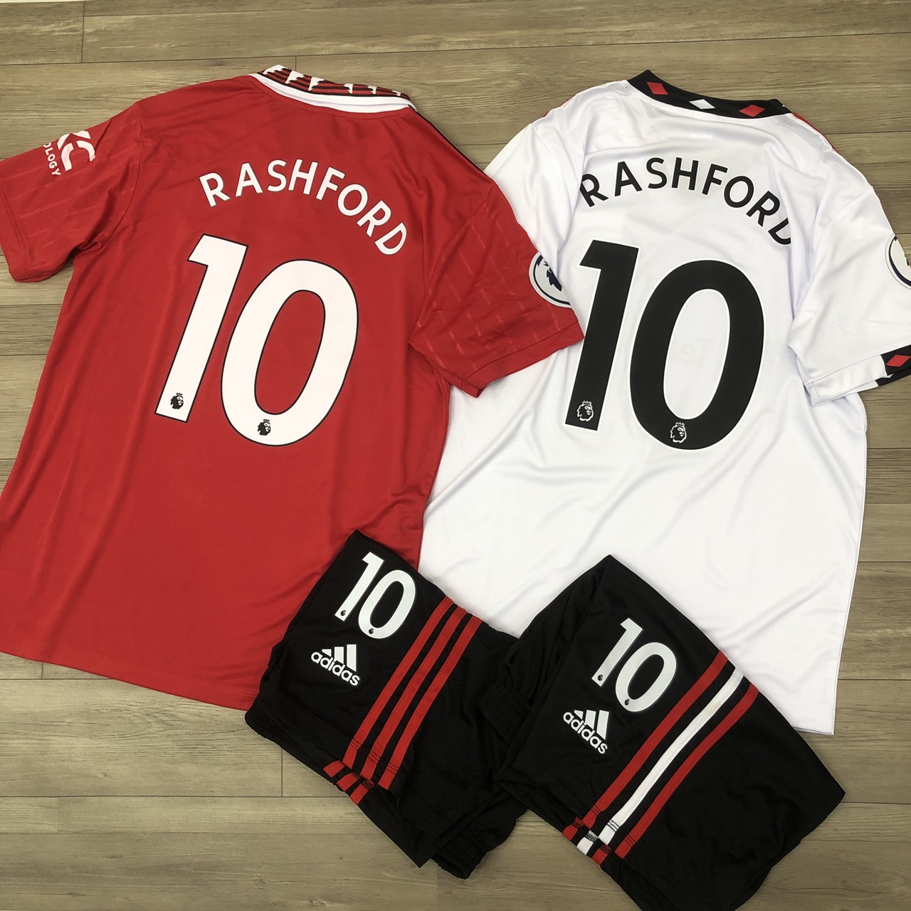 Bộ quần áo đá banh rashford clb mu 2023 tay ngắn