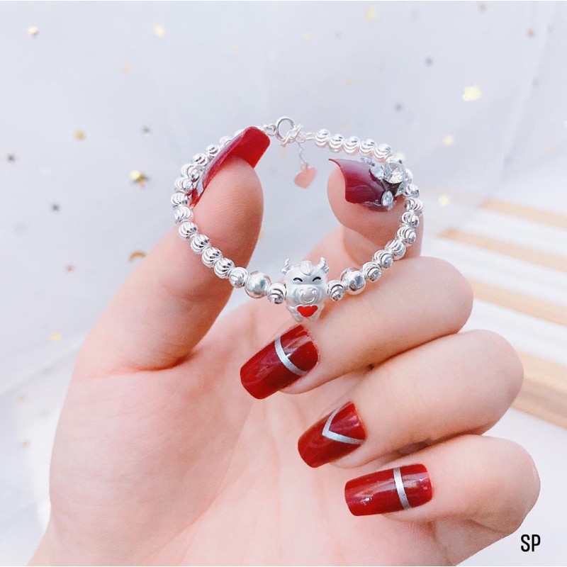 Lắc tay trẻ em bạc ta con giáp xinh xắn - Shop bạc BiBi cam kết bạc chuẩn, chất lượng, kèm bảo hành