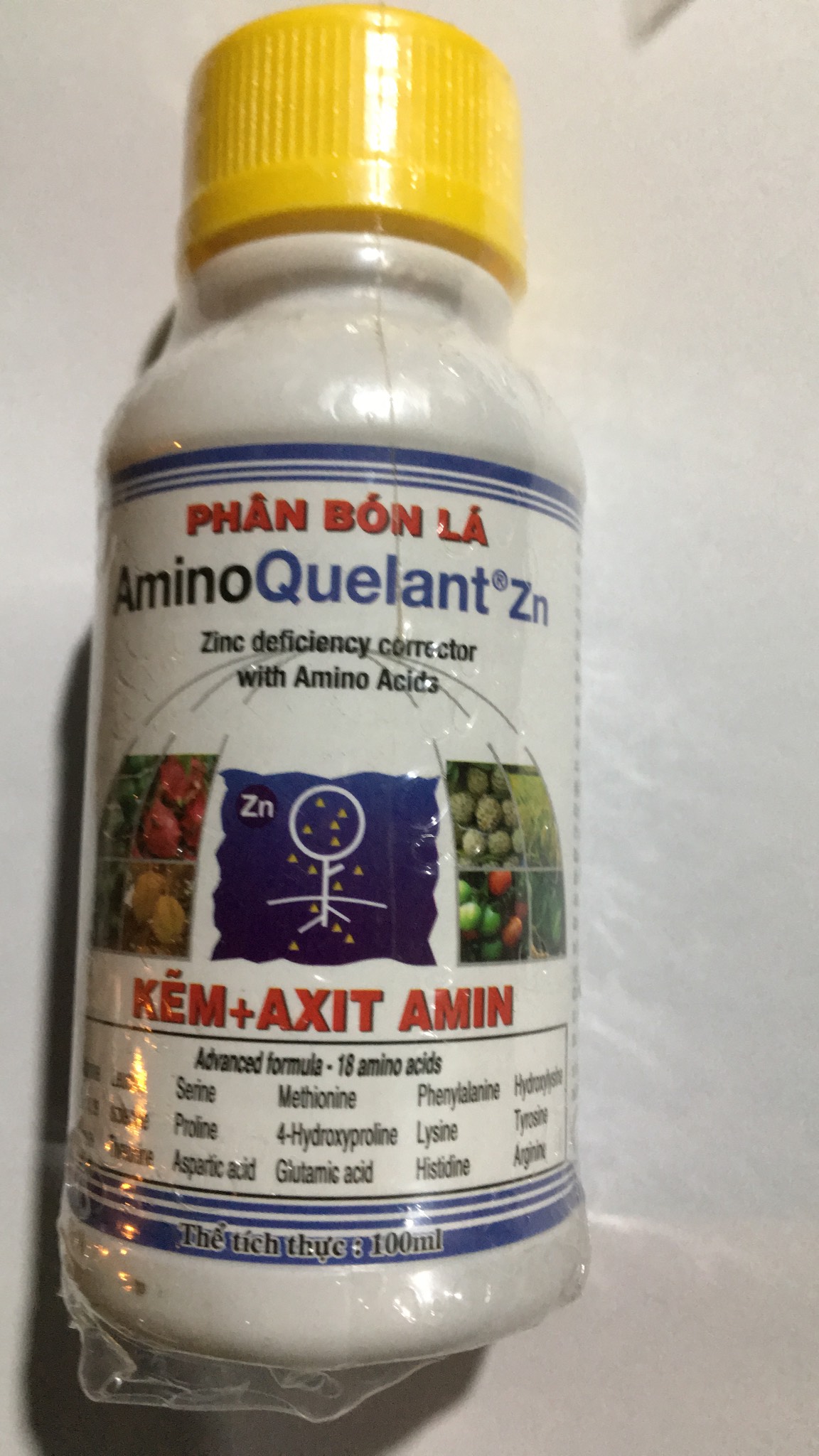 Phân bón lá amino quelant kẽm lọ 100ml