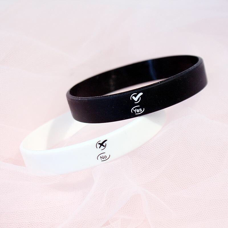 Vòng tay silicon Ulzzang Yes No V902