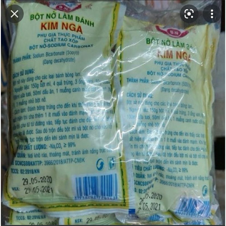 Bột nở làm bánh kim nga