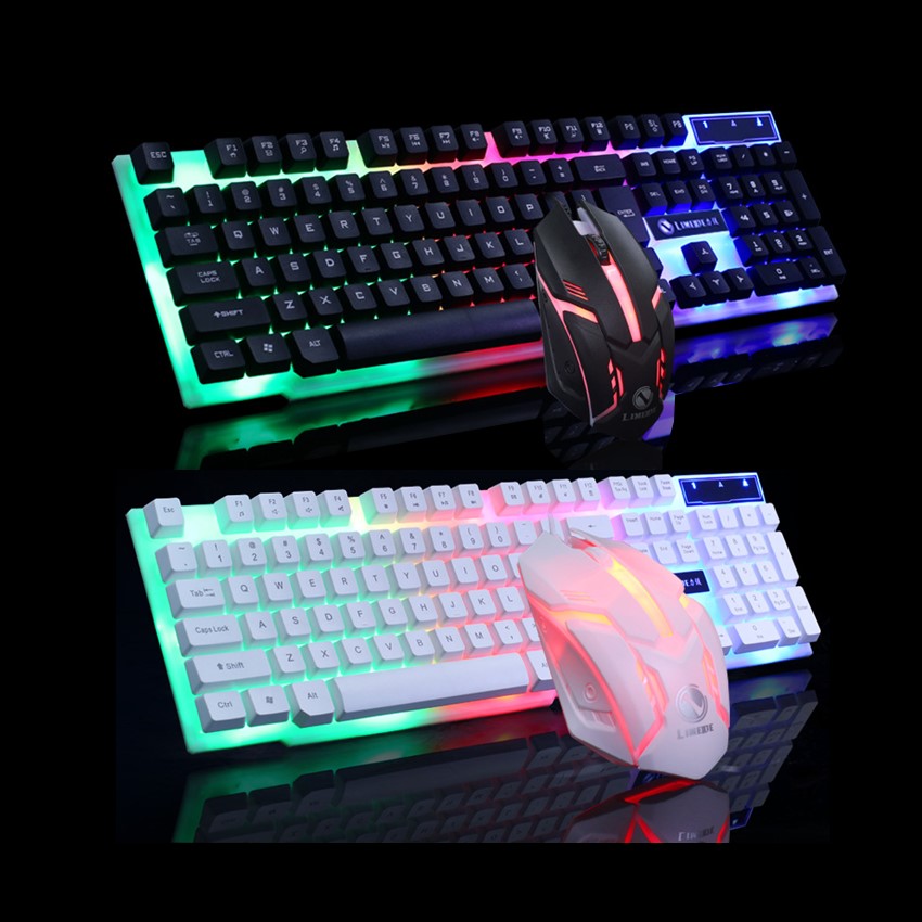 Bộ bàn phím giả cơ kèm chuột GTX350 đèn led thiết kế game thủ