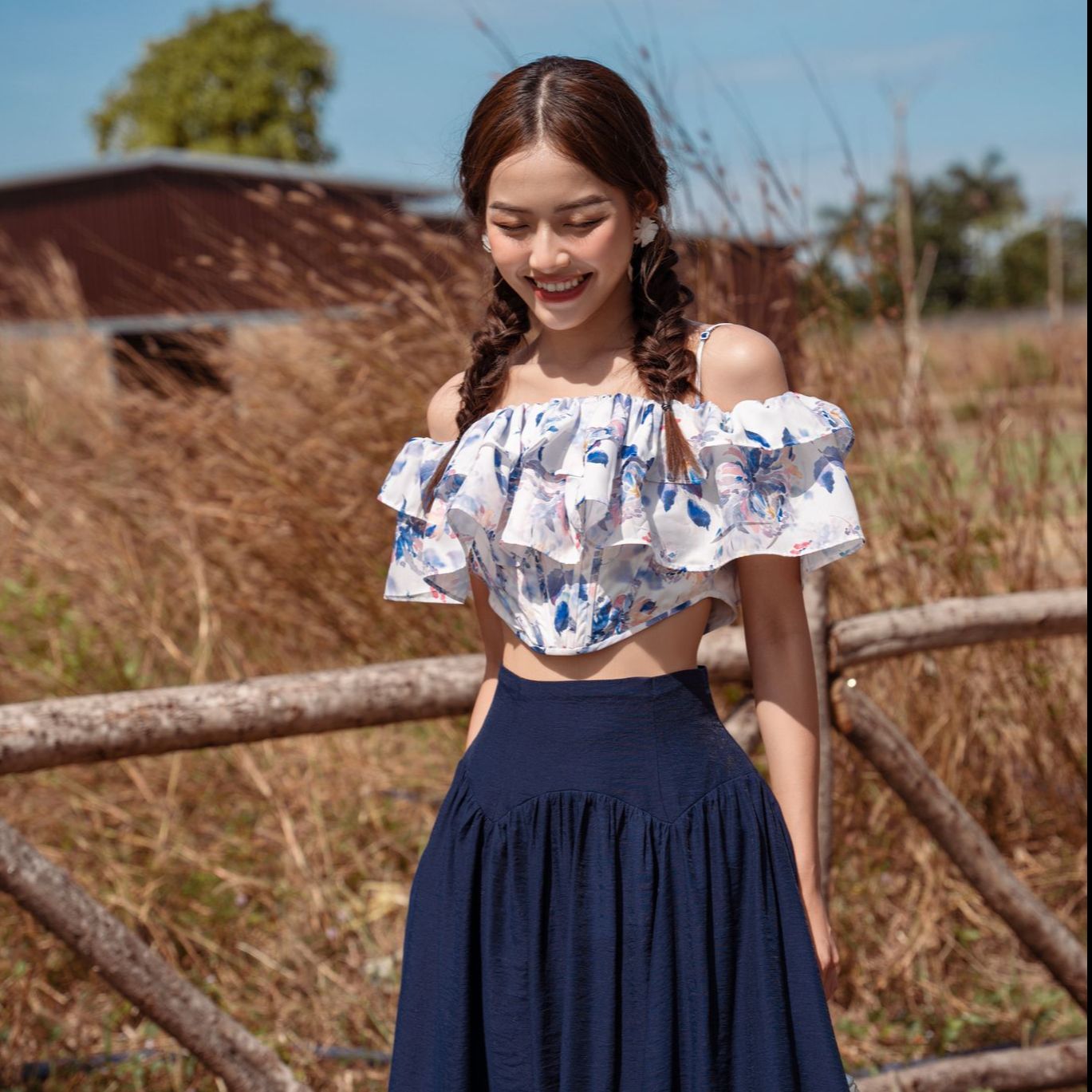 Olv - áo parthea off shoulder top