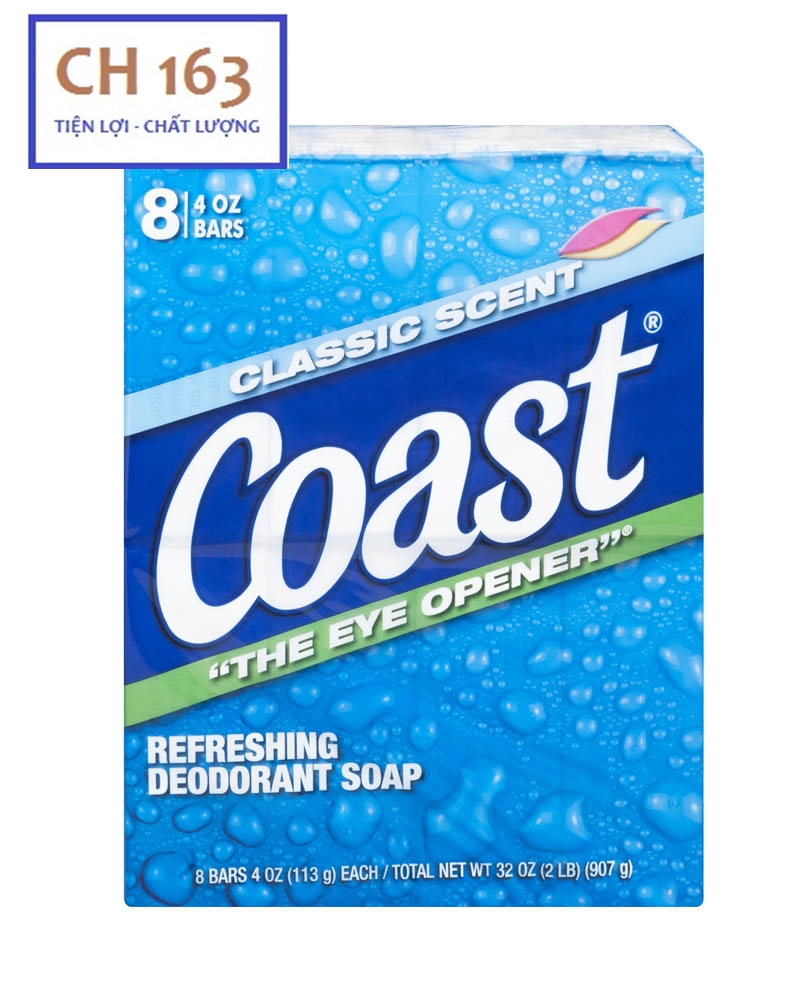 Lốc 8 cục xà phòng Coast Classic Scent Refreshing Deodorant Soap 113g/cục