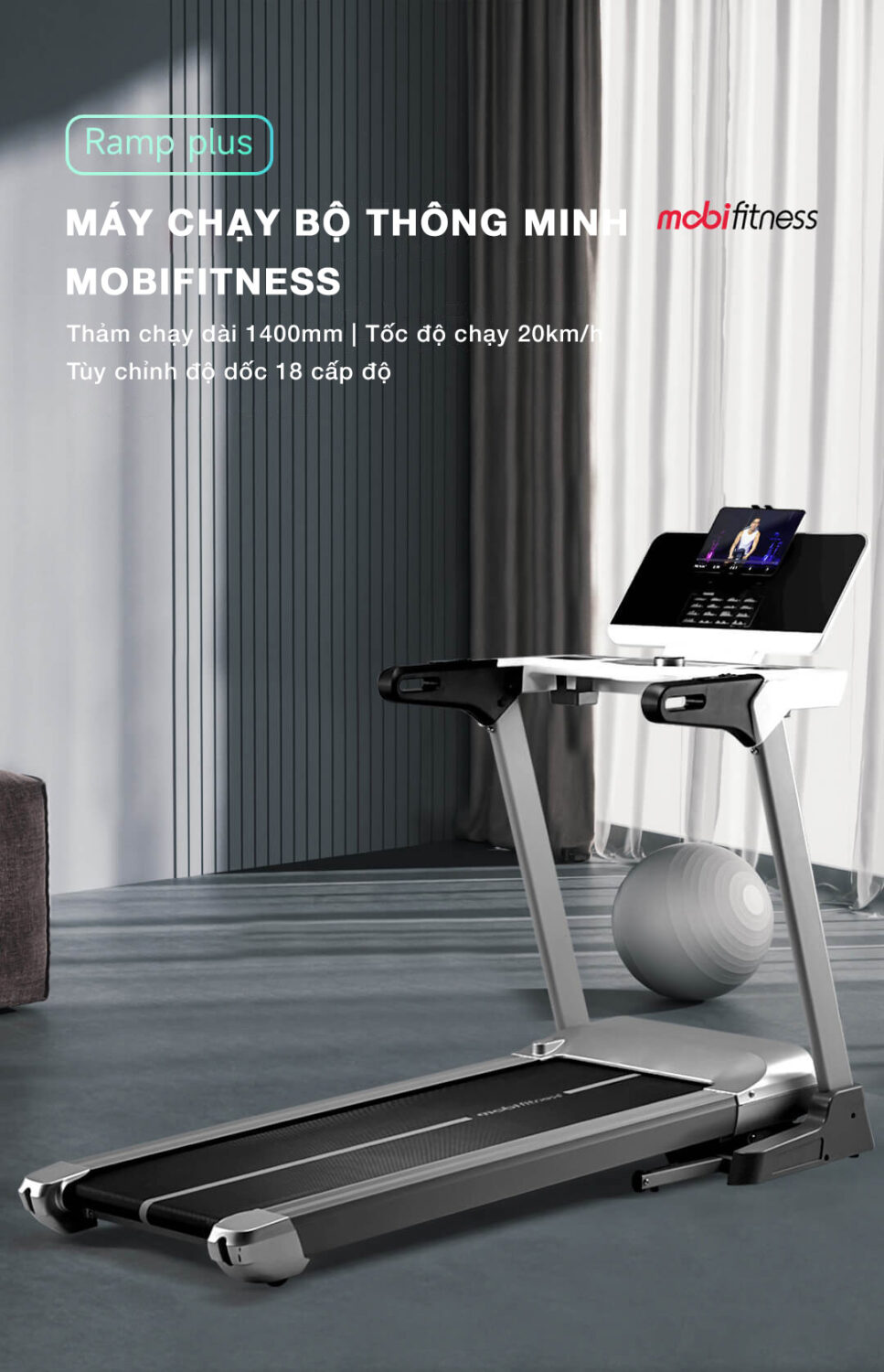 Máy chạy bộ thông minh Mobifitness Plus