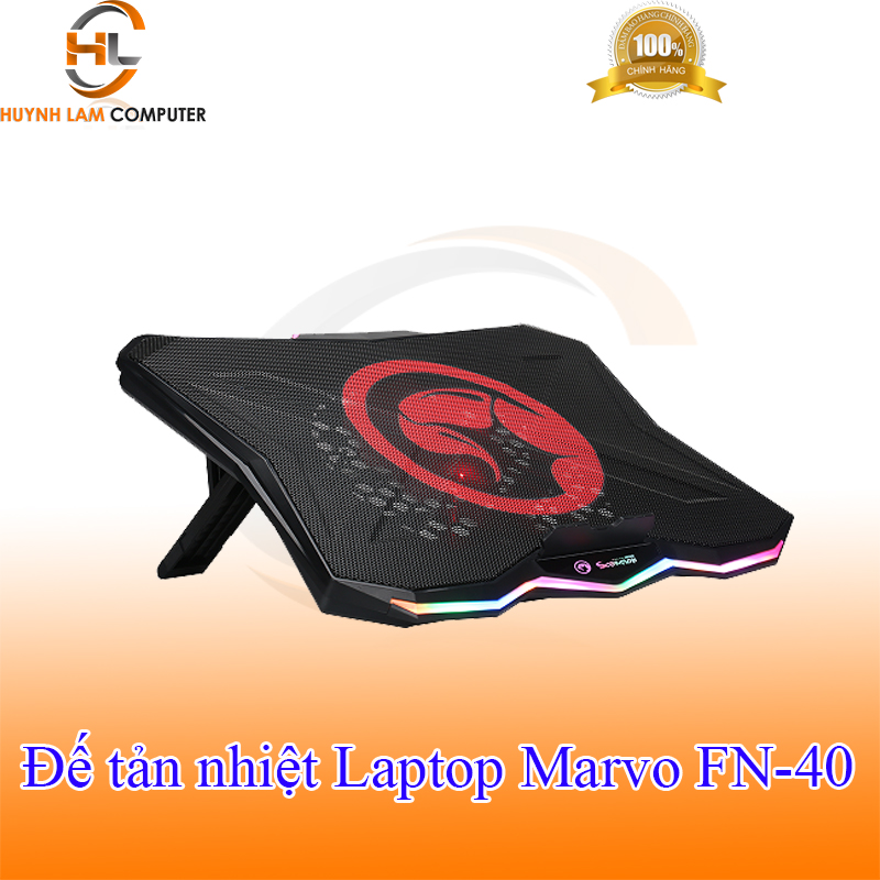 Đế tản nhiệt Laptop Marvo FN-40 LED viền 1 fan hỗ trợ tối đa 17inch