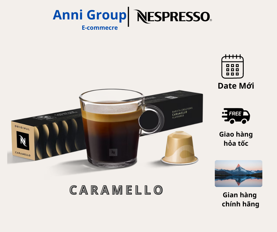 New hcm nespresso coffee barista creations caramello creamy and caramel - viên nén cà phê hương vị kem và caramel