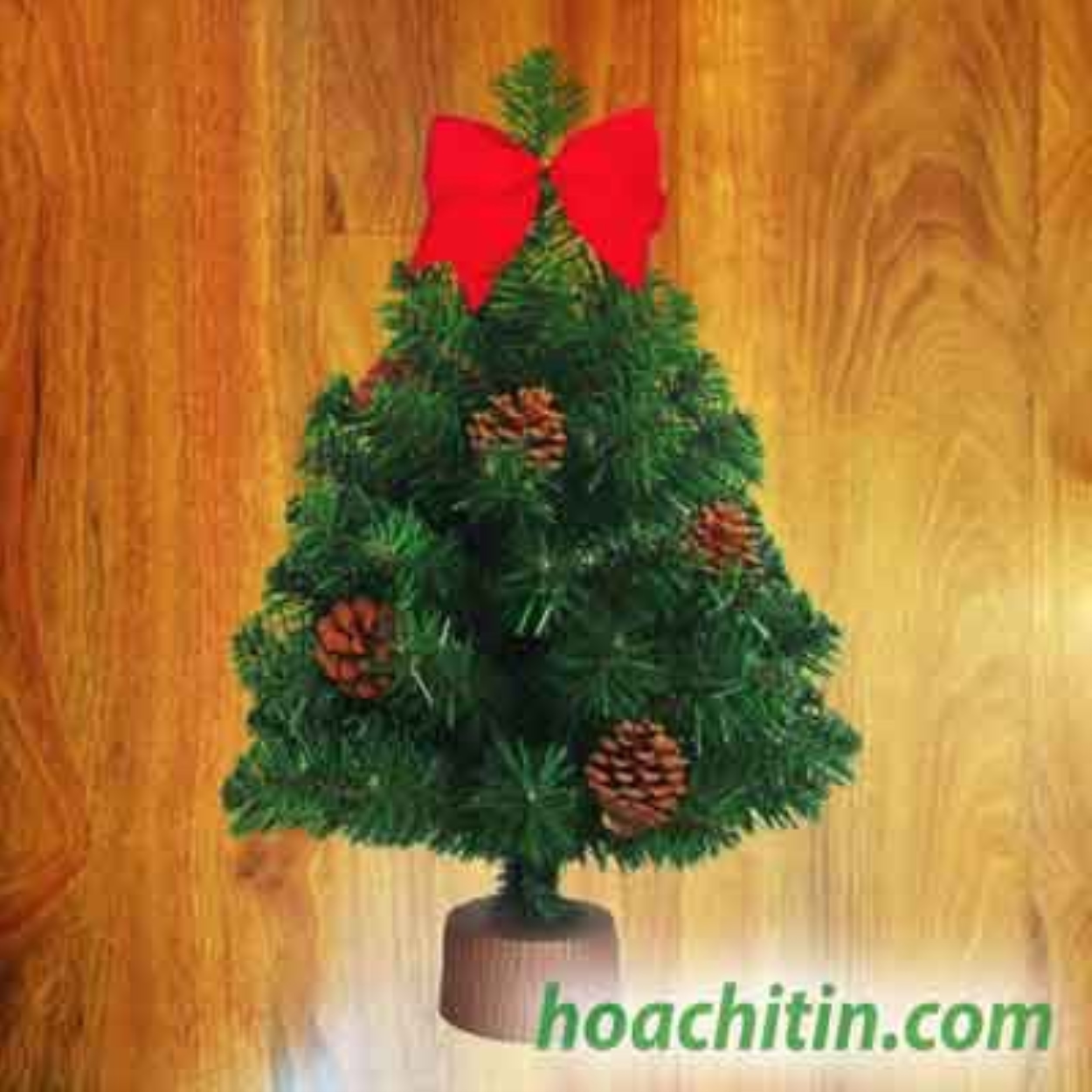 Cây Thông Noel mini gắn trái thông trang trí giáng sinh
