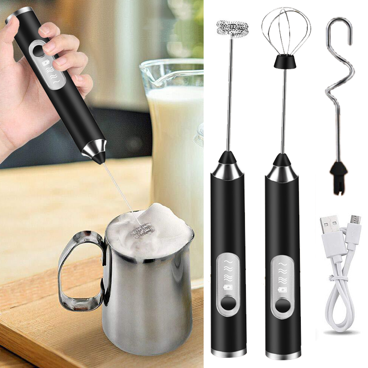 📦Tặng 3 đầu khuấy📦Máy Tạo Bọt Sữa máy đánh trứng-HZY dụng cho mọi loại thức uống matcha, socola Cappuccino, Frappe, Matcha, Sô Cô La Nóng, lattes Máy đánh trứng tạo bọt Sữa Tạo Bọt Cầm Tay