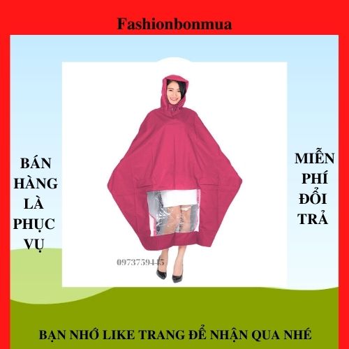 Áo mưa đi xe máy, áo mưa 1 đầu, áo mưa cánh rơi vải dù siêu nhẹ chống thấm tốt F89 0012