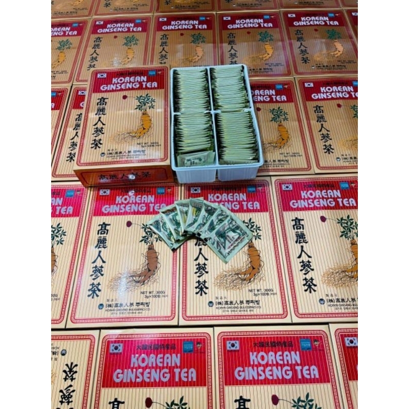 Trà sâm hàn quốc gíneng.hộp 100 gói.