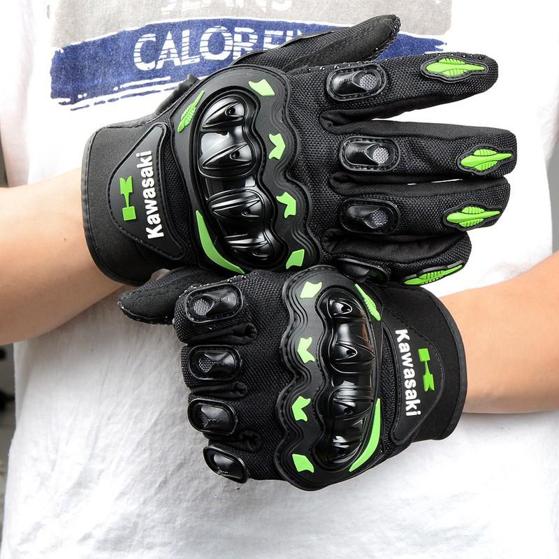 Găng Tay Xe Máy Kawasaki Ngón Dài - Xịn