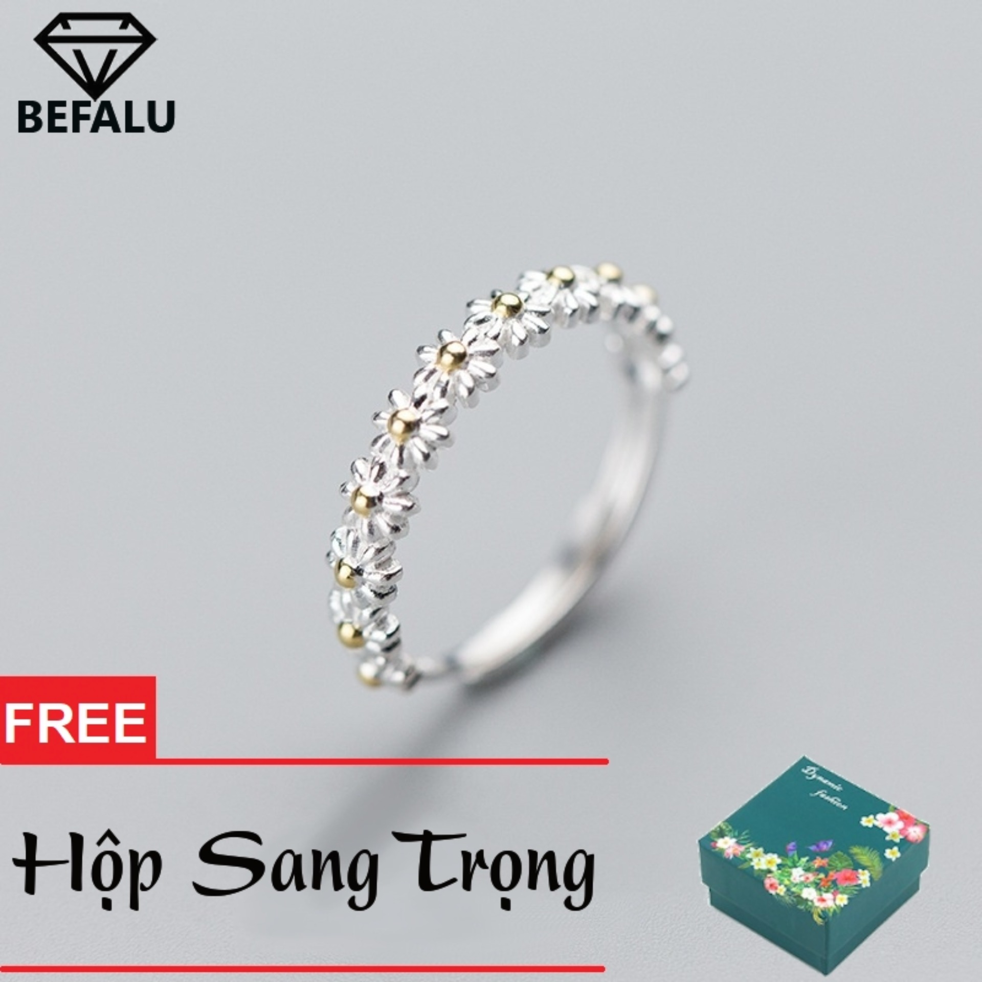 Nhẫn nữ đơn giản phong cách hàn quốc hoa cúc n14 nhẫn freesize
