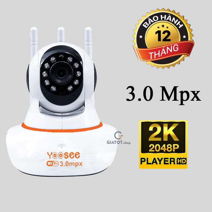 CAMERA YOOSE 3 ANTEN 3.0 THẾ HỆ MỚI- Camera Wifi- Mạng LAN- Tích Hợp Micro: Nghe Được Âm Thanh Khi Xem HÌNH ẢNH SẮC NÉT FULL HD 1080P-KẾT NỐI KHÔNG DÂY WIFI- CẢM BIẾN HỒNG NGOẠI XEM ĐÊM– DỄ CÀI ĐẶT Cao Cấp