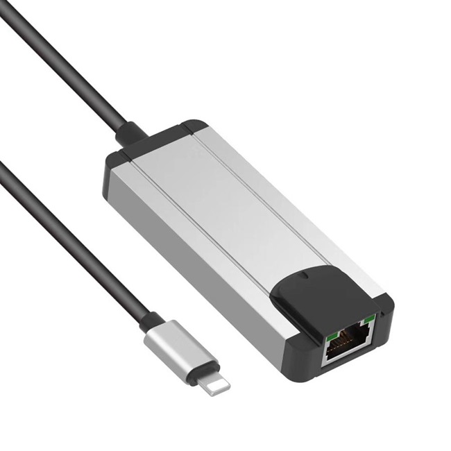 Hub chuyển từ lightning sang lan100mbps và 2 cổng usb2.0 - onten 75002