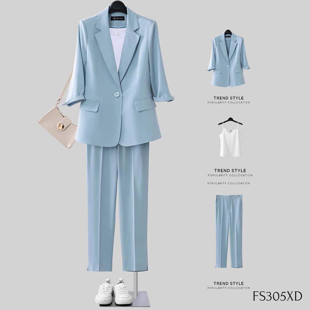 Set vest , áo vest nữ cao cấp, quần baggy thương hiệu ify design - qu0047 ao0121