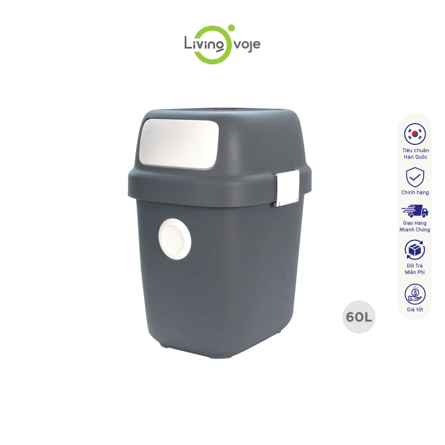 Thùng rác Dot recycling Oliving dung tích 60L
