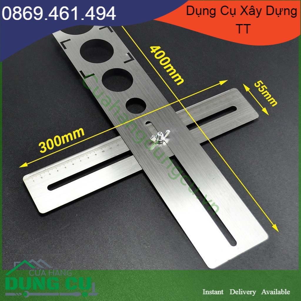 Thước định vị khoét lỗ gạch - inox