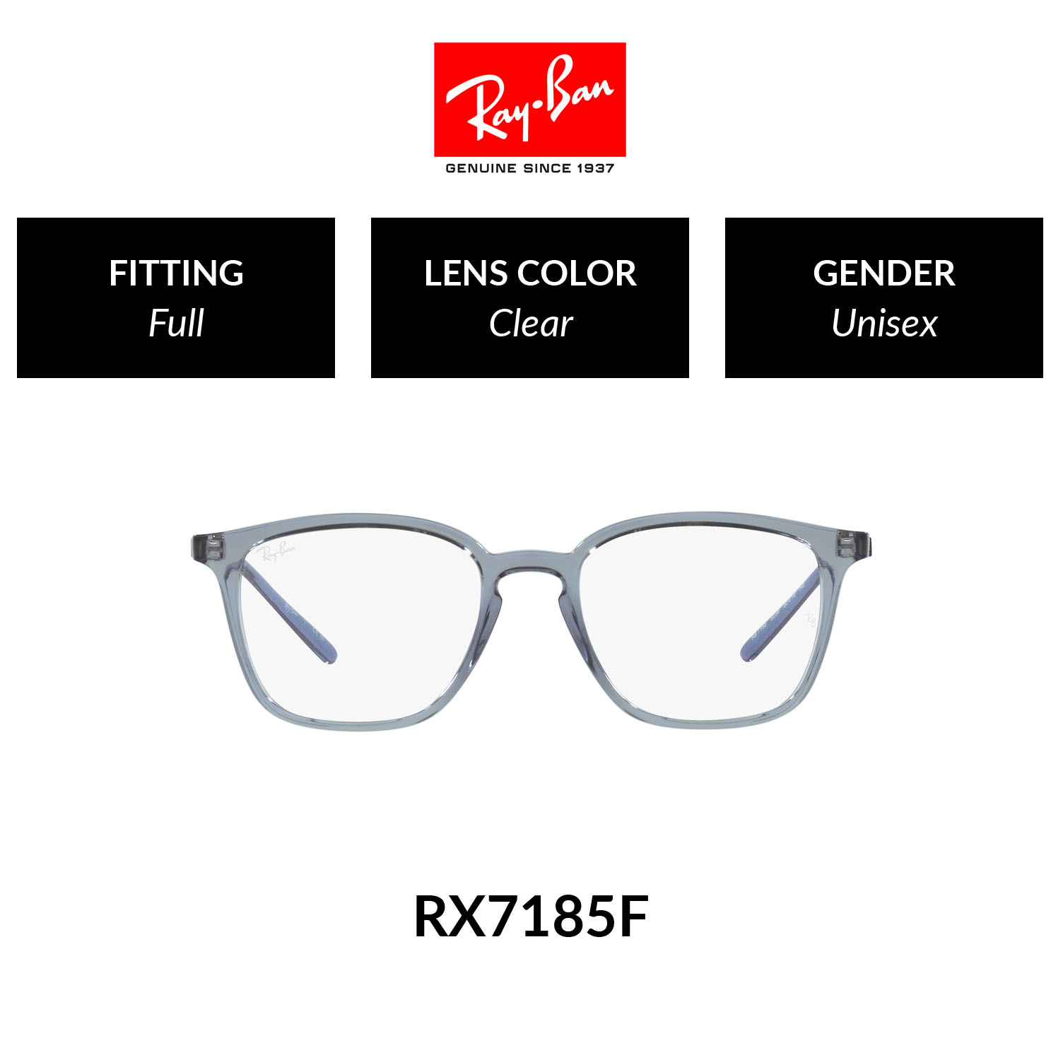 Mắt kính ray-ban vista - rx7185f 8235 size 54
