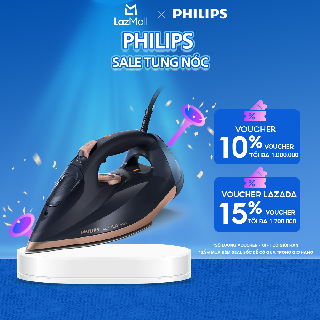 [QUÀ TẶNG HẤP DẪN - SLCH] Bàn Ủi Hơi Nước Philips DST7510/80 - Hàng Phân Phối Chính Hãng