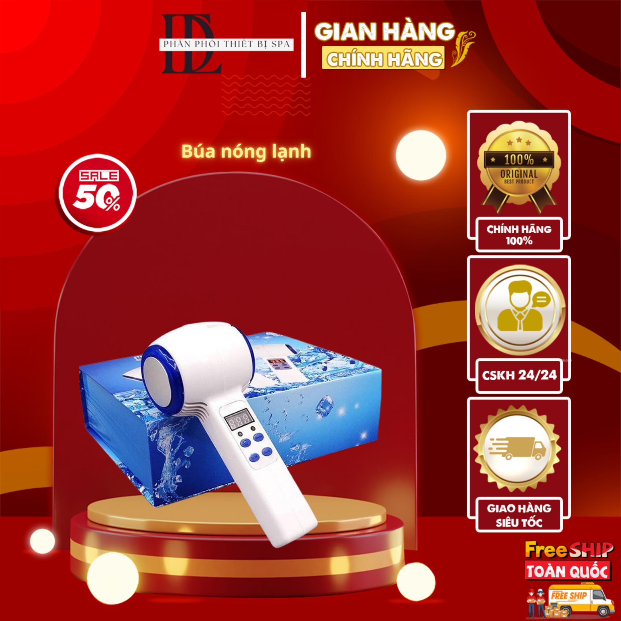 Búa ánh sáng sinh học | nóng lạnh | dùng trong spa thẫm mỹ viện