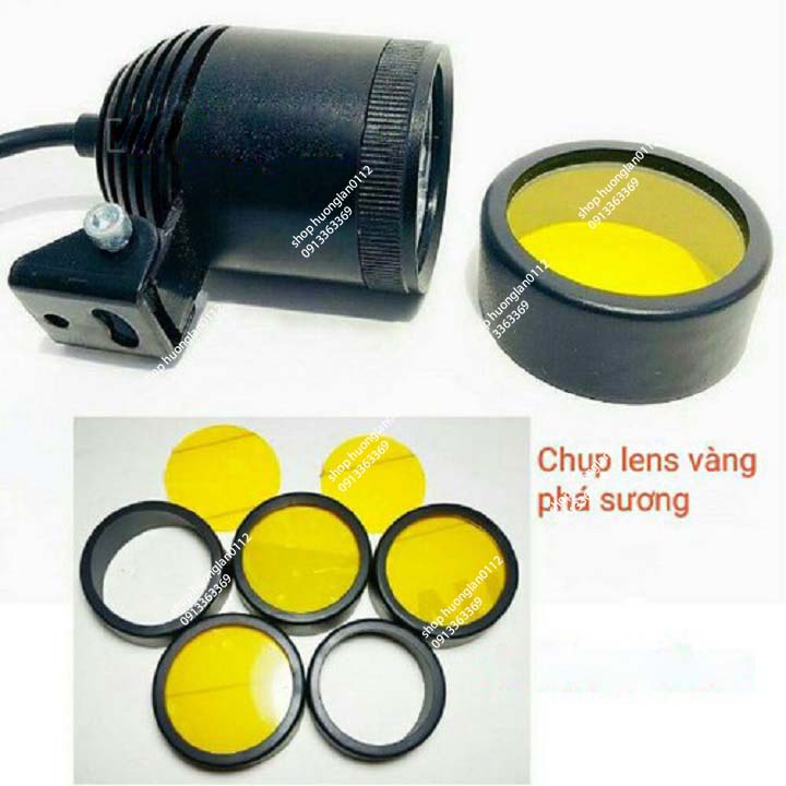 Chụp lens vàng phá sương đèn trợ sáng xe máy L4X