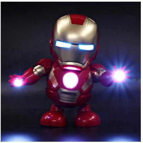 [HCM]Đồ chơi Robot Ironman Người sắt loại lớn cao 23 cm nhảy múa dancing xoay 360 độ có đèn có nhạc
