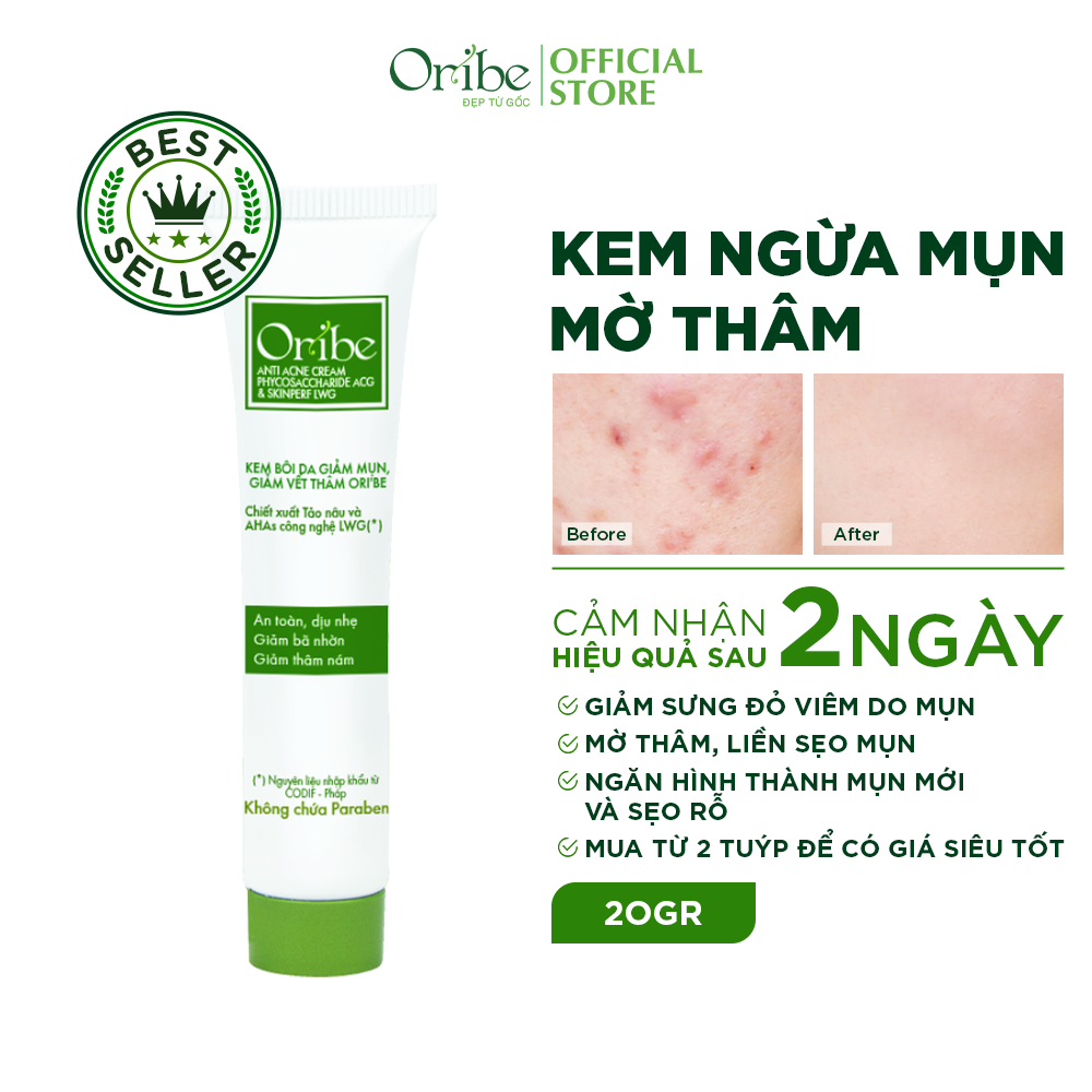 Combo 2 Kem Chấm Mụn Oribe Giảm Mụn Ẩn Mờ Thâm Sẹo 20g