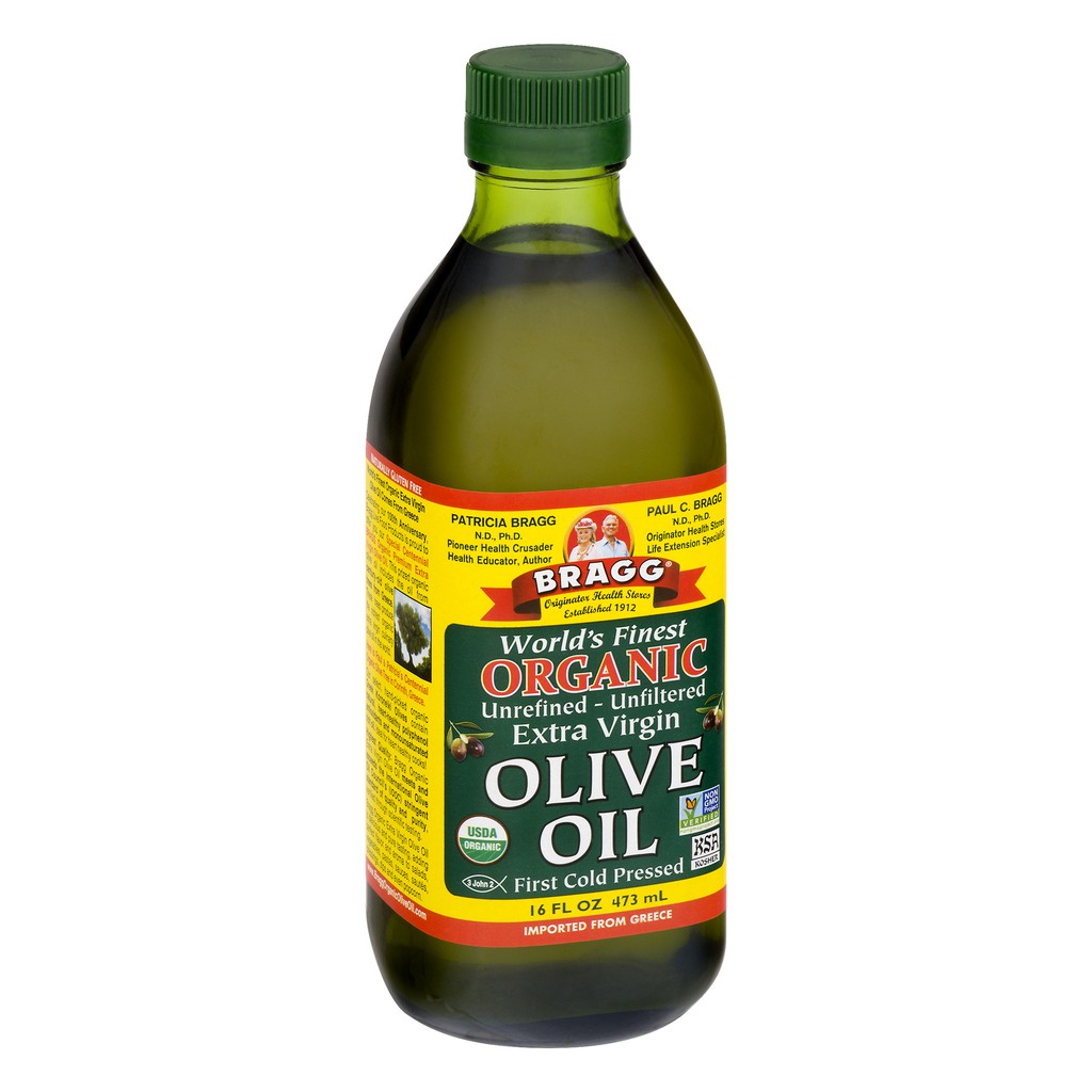 Bragg dầu extra virgin olive ép lạnh hữu cơ - 473ml