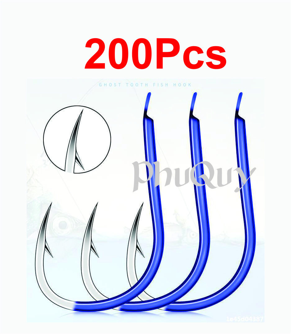Hộp 200 Lưỡi Câu Cá Thép Titan ( Xanh Dương )