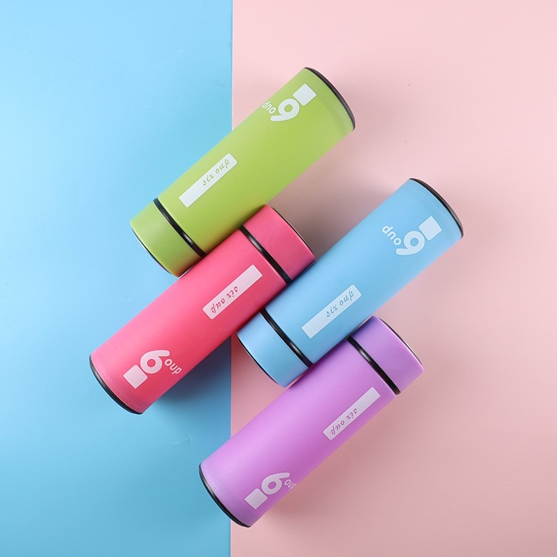 Bình Nước Giữ Nhiệt Thuỷ Tinh Bọc Nhựa 400ml Cao Cấp - Ngẫu Nhiên