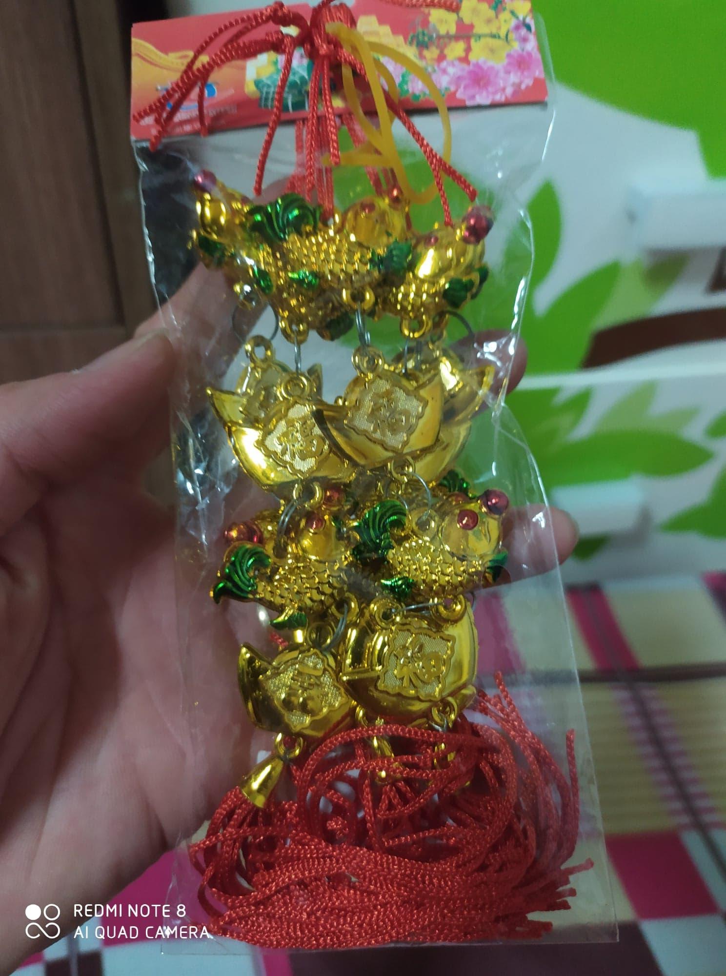 (Phụ Kiện ngày Tết) Combo Bộ 5 Dây Liễn liễn cá và thỏi bạc 027 Trang Trí Cho Ngày Tết Cực Đẹp mang đến nhà bạn một không khí Tết truyền thống ngập tràn hạnh phúc - liễng trang trí ngày tết