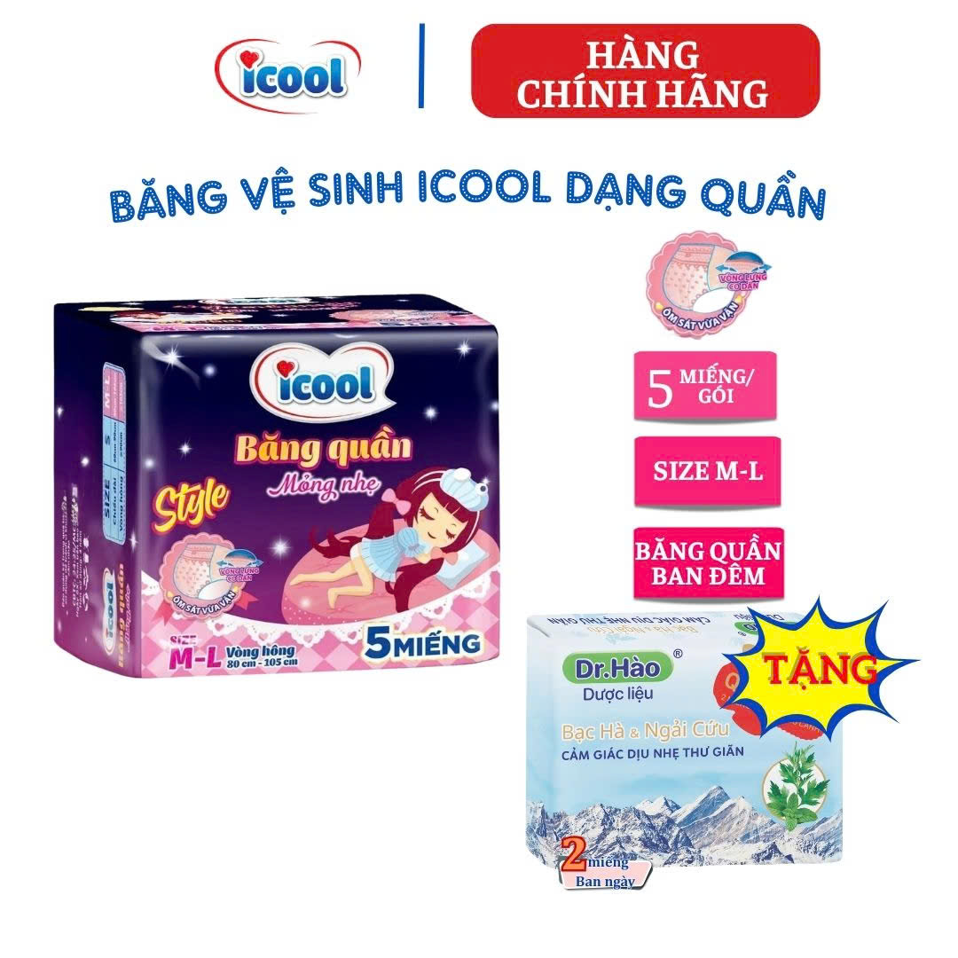 {Hàng chính hãng} Băng vệ sinh quần siêu mỏng 5 miếng size M/L
