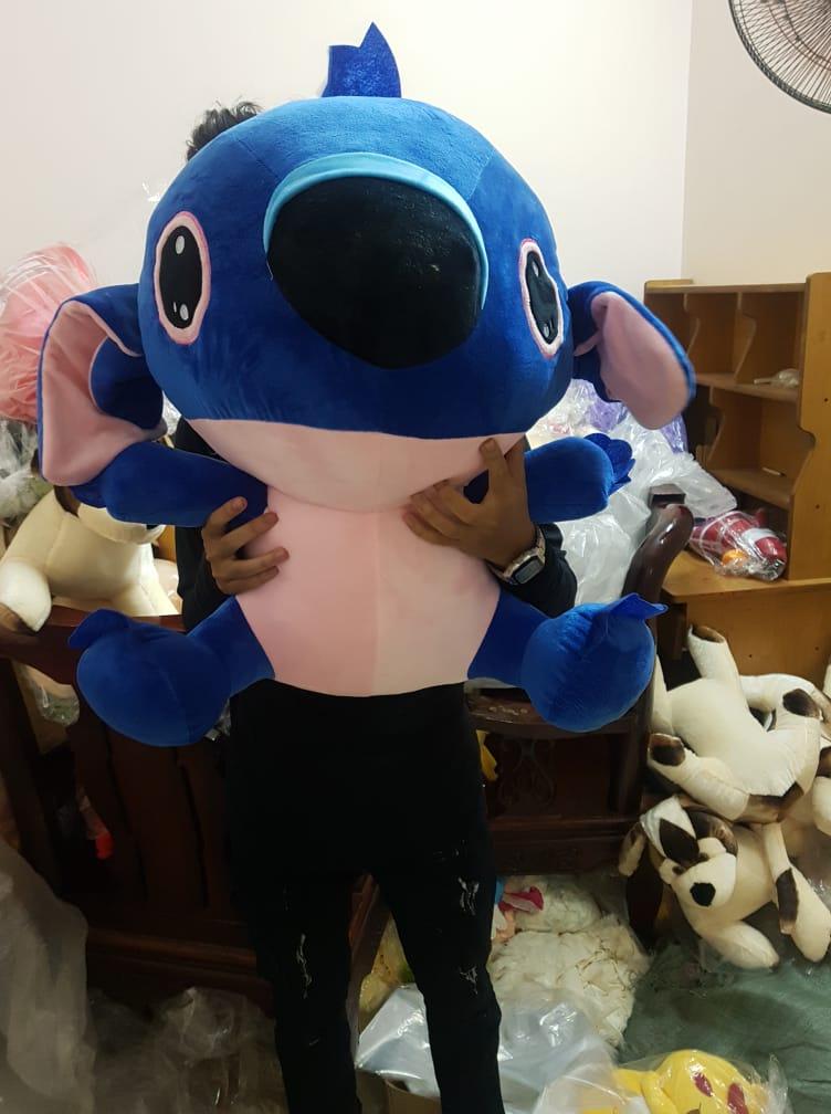 [Có video]Gấu bông Stitch cao chuẩn 75cm xanh