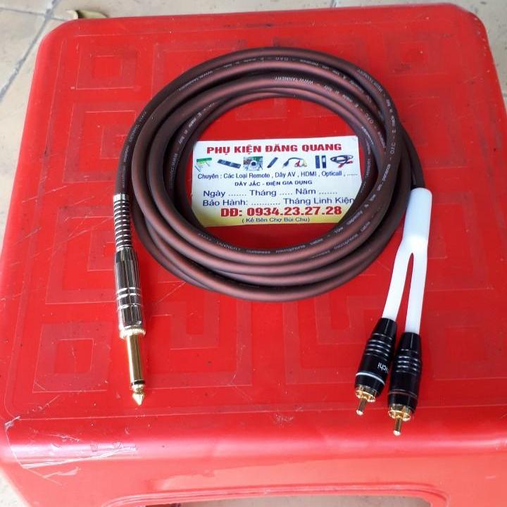 Dây 6 ly ra 2 bông sen ( av ) loại tốt dài 5m , dây italy , jack nakamichi