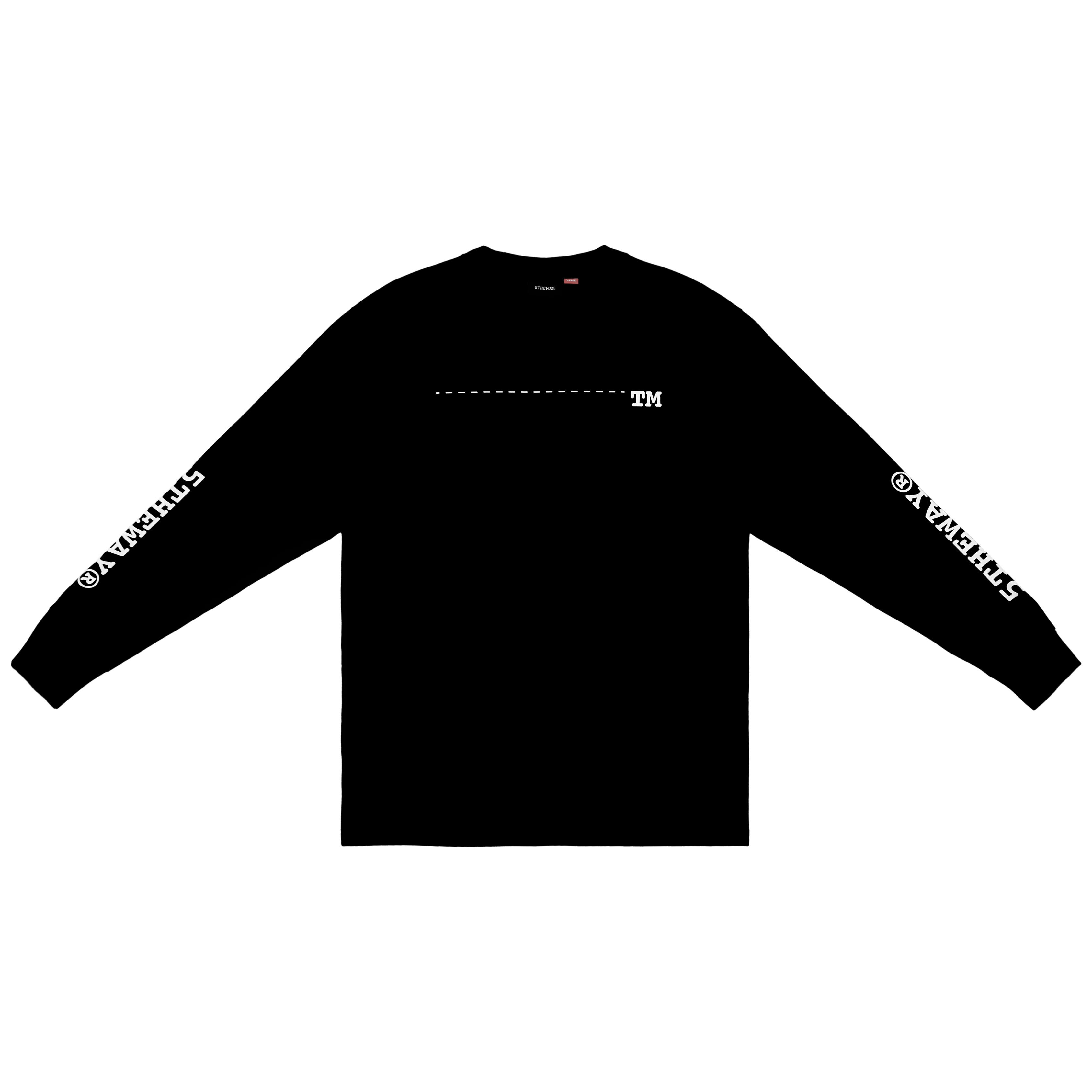 5theway® /trademark™/ traditional fit long sleeve tee™ in black aka áo thun đen tay dài