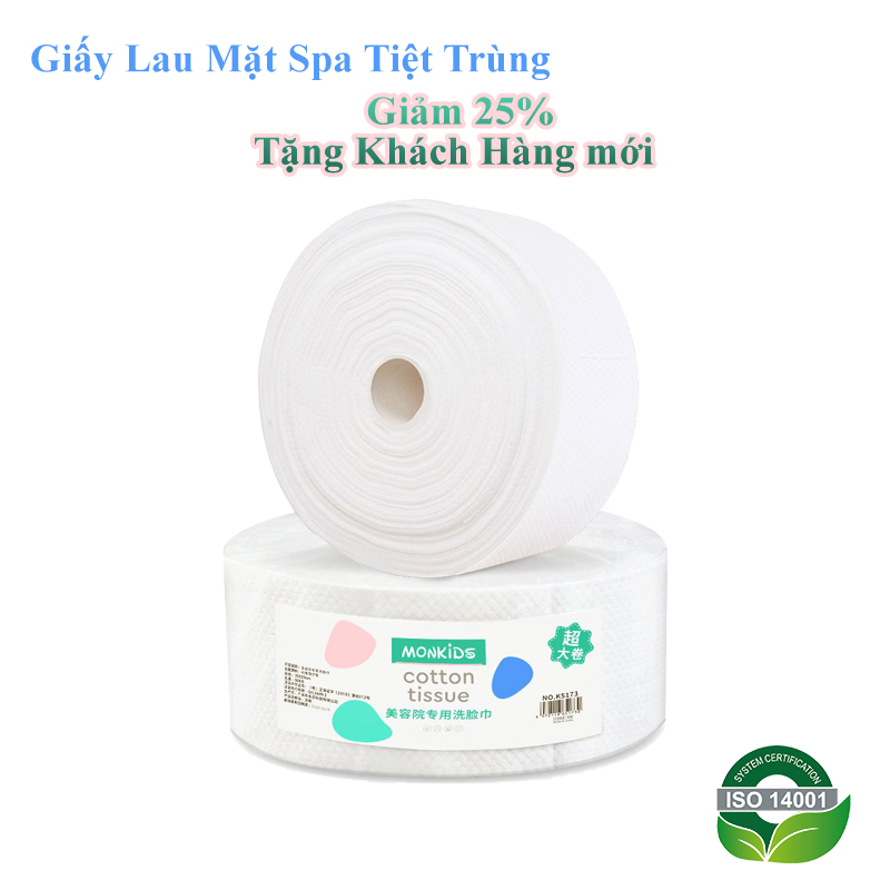 Giấy khô đa năng - giấy cuộn lau mặt khô tiệt trùng monkids