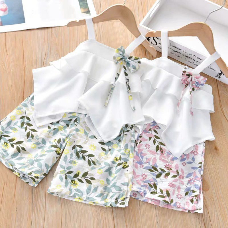 SÉT QUẦN HOA ÁO DÂY CHO BÉ GÁI TỪ 8-20KG