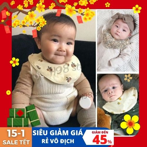Yếm quàng cổ cho bé style Hàn Quốc - KSM