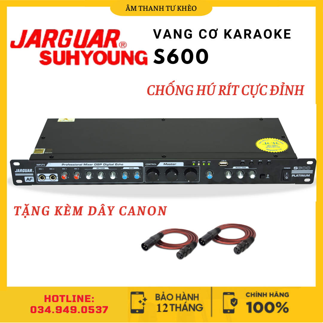 Vang Cơ Jarguar S600, Vang Cơ Karaoke Giá Rẻ, Chống Hú Micro