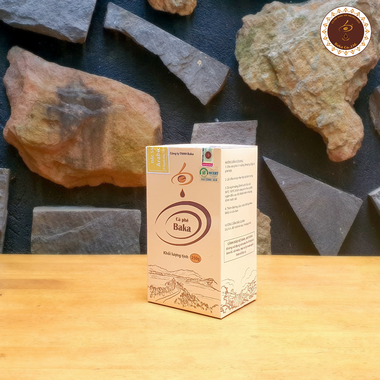 Cà Phê Nguyên Chất Baka - Moka (Hộp 250g)