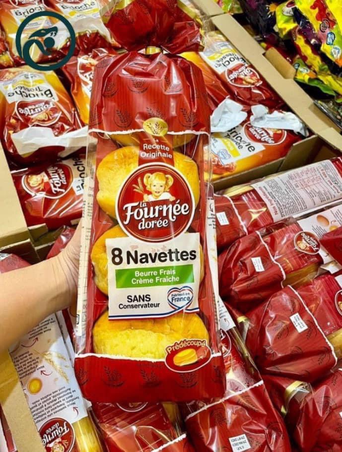 Bánh mì hoa cúc béo ú mini la fournee doree 8 navettes 400g pháp - bách hóa tổng hợp viên ngọc xanh