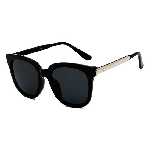 [HCM]Kính Mát Thời Trang Gọng Nẹp Nhựa Màu Bạc Logo Chữ V