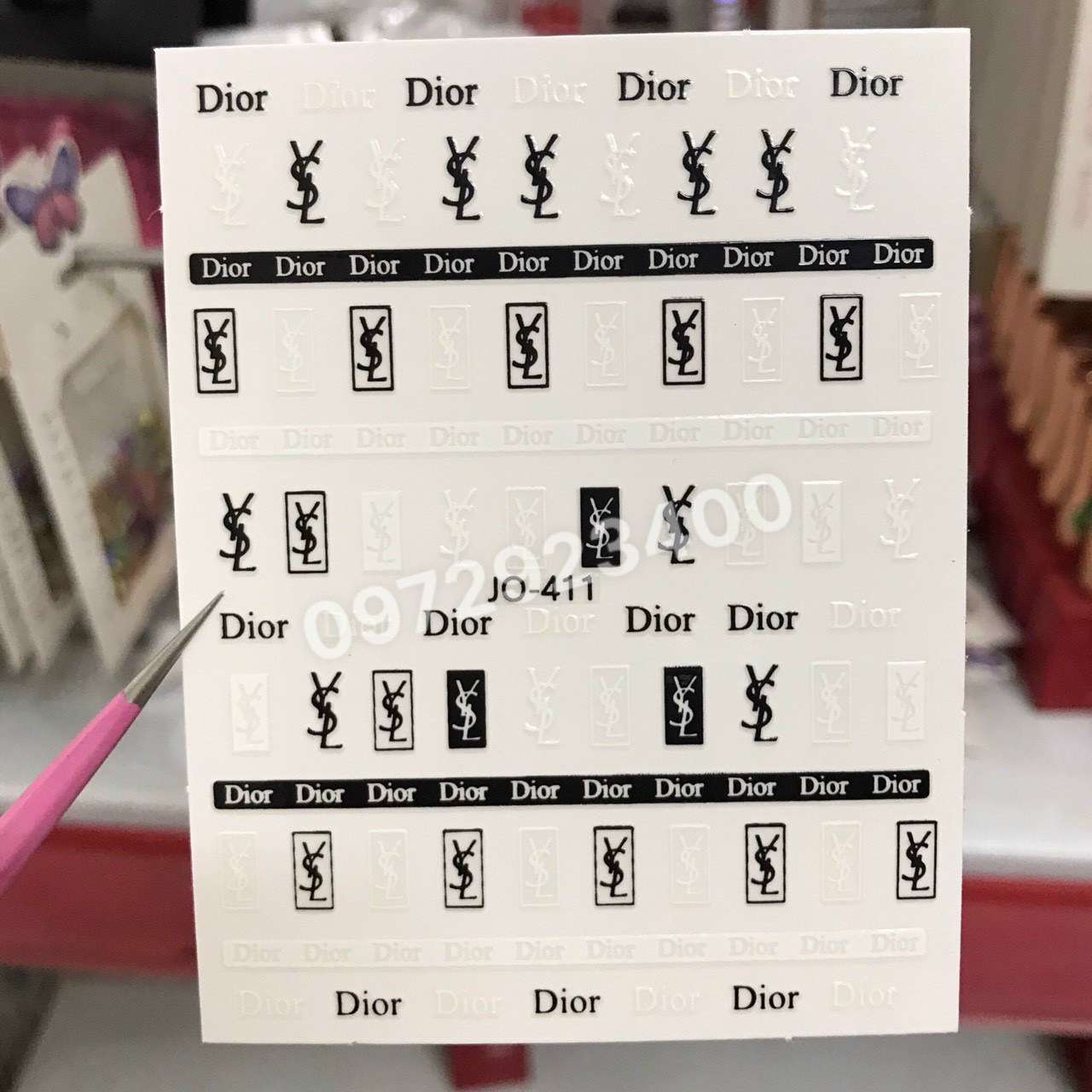 Sticker dán móng thương hiệu - nail937